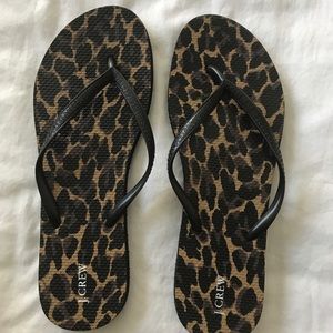 J.Crew Cheetah Print Flip Flops